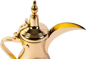Golden Finished Arabic <b>Teapot</b> Brass Coffee & Tea Pot And Hot Coffee Serving Gold Brass Dallah of Premium Quality - Product Image 5