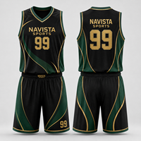 Ensemble short et maillot de basket-ball sur mesure, vêtements de performance de haute qualité, respirant, 100% polyester, uniforme de basket-ball écologique