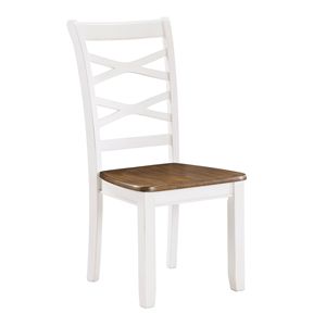Set da Pranzo Stile Country Cherry 7 Pezzi, Tavolo Bianco e 6 Sedie con Schienale a Doppia X, Set da Pranzo Casual in Legno - Product Image 5