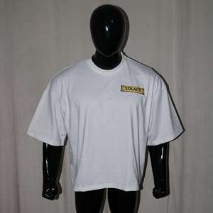 เสื้อยืดสีขาวล้วน ทรงโอเวอร์ไซส์ ผ้าฝ้าย 100% หนา 220 กรัม ปักลายตามสั่ง พิมพ์ลายดิจิตอล ลายนูน ทรงสปอร์ต ยาว รุ่น FZYPS - Product Image 2