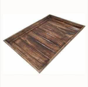 Bandeja de Madera de Calidad Superior para Servir Frutas y Decorar, Vajilla Decorativa para el Hogar, Diseño de Cuatro Ruedas, Bandeja Galvanizada - Product Image 5