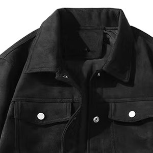 Chaqueta Varsity de Hombre Estilo Vaquero Urbano Otoñal, Estilo Inglés, Ecológica, de Microfibra Fina, con Botones y Logotipo Frontal - Product Image 3