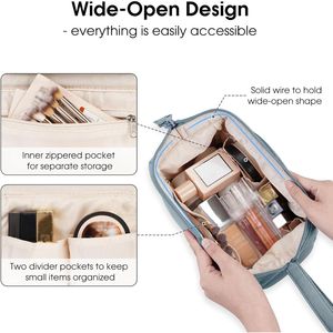 Organizer da Viaggio per Cosmetici da Donna, Ampio e Apribile, per Borsa da Toilette e Trucchi, con Scomparti per Cosmetici e Accessori - Product Image 2