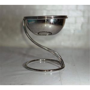 Luxury Stainless Steel Double Tier Serving Bowl Stand | Decorative <b>Buffet</b> Food Display Rack Chrome Finish Condiment <b>Server</b> Bowls - Product Image 6