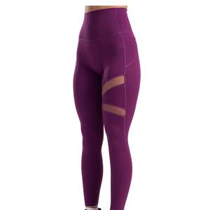 Leggings de Yoga de Cintura Alta con Paneles de Malla para Mujer, Pantalones de Entrenamiento Deportivos, Ropa Deportiva Elástica, OEM, ODM, Venta al Por Mayor Personalizada - Product Image 2