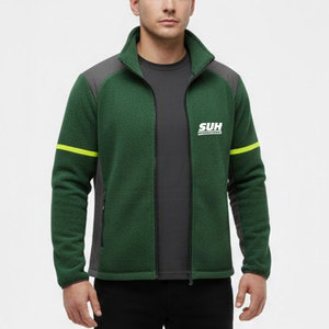 Unique Design High Quality Sherpa <b>Jacket</b> for Men Stand Collar Front Logo Winter Breathable Eco-Friendly Casual - Product Image 3