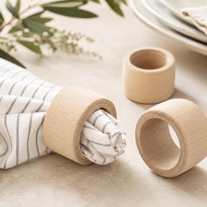 Porte-serviettes en bois sculpté, fait main, écologique, durable, design moderne pour la cuisine, le restaurant, les fêtes, la maison, la table - Product Image 3
