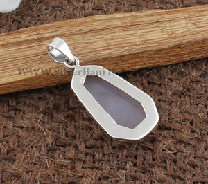 Pendentif en jade rose naturel plaqué platine vintage en gros, bijoux en argent sterling 925 avec breloque en pierre précieuse rose, prix de gros usine - Product Image 4