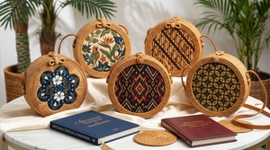 Eco Style Round Rattan Handbag for Women Handmade Woven <b>Summer</b> <b>Bag</b> for Beach and Casual Use Fashion - Product Image 6