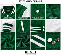 Vestes en satin personnalisées en gros, vestes bomber universitaires brodées, vestes de baseball en satin pour hommes, vestes universitaires en gros