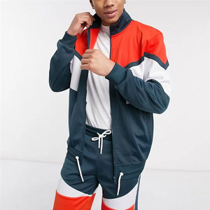 ชุดวอร์มแบบ unisex สีสันตัดกัน แจ็คเก็ตมีฮู้ดซิปยาว แขนยาว กางเกงขาสั้น ผ้าโพลีเอสเตอร์/ไนลอน ระบายอากาศได้ดี น้ำหนักเบา มีเชือกผูก - Product Image 5