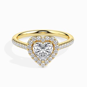 Bague en diamant Éternelle Élégance 0,5 CT, bague de fiançailles en or 18 carats, alliance de mariage, ensemble de bagues de mariée pour femmes - Product Image 4