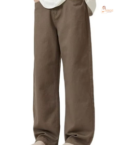 Pantalones Vaqueros de Mezclilla para Hombre, Estilo Nuevo, de Algodón y Spandex, con Lavado Oscuro Láser, Cintura Media, Cierre de Cremallera, Pierna Ancha y Corte Holgado - Product Image 1