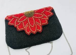 กระเป๋าคลัทช์ประดับลูกปัดทำด้วยมืออินเดียสำหรับผู้หญิงกระเป๋าคลัทช์ปักลายแฟชั่นสายโซ่สายโซ่สำหรับงานปาร์ตี้ใหม่ - Product Image 3