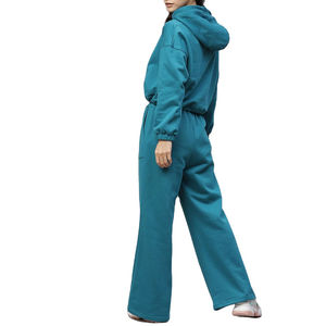 Ensemble de survêtement décontracté 2 pièces léger et uni pour femme, 100 % coton, écologique et respirant, idéal pour la maison ou la salle de sport - Product Image 2