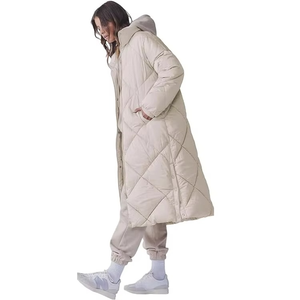 เสื้อแจ็คเก็ตพัฟเฟอร์ตัวยาวสำหรับผู้หญิง เสื้อโค้ทมีฮู้ดบุโพลีเอสเตอร์ เสื้อคลุมกันน้ำสำหรับฤดูหนาว - Product Image 4
