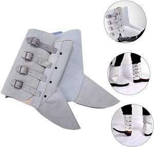 Premium Quality Cowhide Split Leather Professional Protection Industrial Safety Heavy Duty Flexible <b>Welding</b> Spats Shoe - Product Image 2