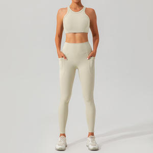 Leggings Deportivos de Cintura Media para Mujer, Sólidos, Largos, Transpirables, Elásticos, para Yoga, Gimnasio, Correr, Entrenamiento, Ropa Deportiva Personalizada al por Mayor - Product Image 3