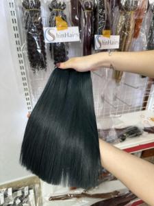 Extensions de cheveux humains vietnamiens bruts, grade 12A, double trame, couleur naturelle, lisses comme des baguettes, marque SHIN HAIRS, pour femmes noires, vente en gros - Product Image 4
