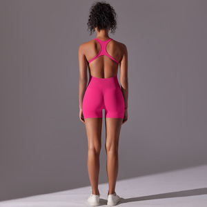 Pantalones cortos de yoga sin costuras para mujer, transpirables, elásticos en cuatro direcciones, de secado rápido, con cintura elástica, ropa deportiva. - Product Image 2