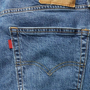 High Quality Eco-Friendly Breathable 100% Cotton Mid Button Fly Straight Lightweight Casual Regular Fit Denim <b>Jeans</b> <b>Men</b> Light - Product Image 5