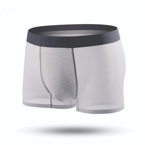 <b>Men</b> Breathable Seamless Low-Rise Solid Color Knitted <b>Bamboo</b> Fiber <b>Boxer</b> Briefs Quick Dry Custom Logo ODM - Product Image 5