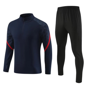 Ensemble de survêtement pour homme avec fermeture éclair et manches longues, style sport décontracté, deux pièces - Product Image 2