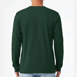 Nouveau T-shirt Homme Hip Hop Oversize Tendance Épaules Tombantes Col Rond Manches Longues Coupe Ample 100% Coton Grande Taille Personnalisable Uni - Product Image 2