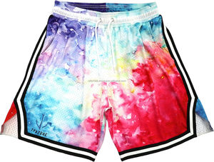 Shorts de sport décontractés pour hommes 2026 à taille élastique, respirants, mi-taille, en polyester tricoté, couleur unie, avec bande latérale, sublimation personnalisée - Product Image 5