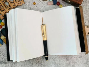 Antique En Cuir Journal Feuille Conception Rédaction Cahier Vierge Voyage Fournitures de Bureau Papeterie Papier Fait Main Ensemble Sketchbook - Product Image 5
