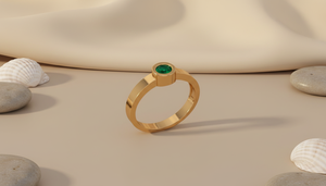 Bague en or 10 carats sertie de saphirs en verre, fabrication artisanale, design personnalisé, fabricant de bijoux, bague de promesse minimaliste, mode féminine - Product Image 2
