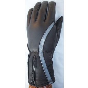 Gants en cuir de mouton véritable pour femmes, coupe-vent, écologiques, longueur poignet, pour la conduite en extérieur, design tendance, printemps-automne - Product Image 1
