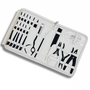 Kit d'outils pour extensions de cheveux en acier inoxydable : Ouvre-perles et pinces pour micro-anneaux, ensemble d'outils de pose de perles pour usage en salon - Product Image 4