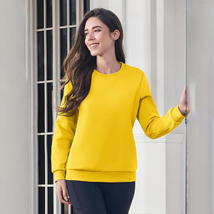 Sudaderas con Cuello Alto para Mujer, Manga Larga, Corte Holgado, Sin Capucha, Felpa Suave, Mezcla de Algodón, Invierno - Product Image 2