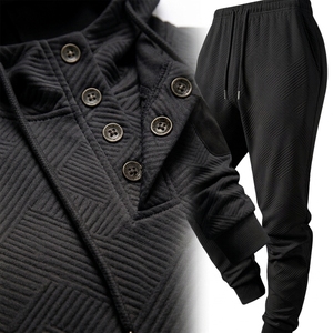 Conjunto de Sudadera con Capucha y Pantalones Deportivos Casuales para Hombre, Traje Deportivo de Dos Piezas a Juego, Ropa Cómoda y a la Moda - Product Image 5