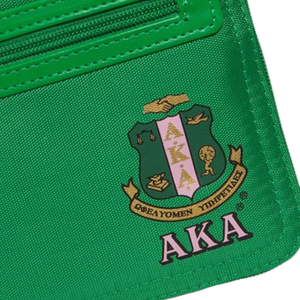 AKA กระเป๋าโท้ทแบบพับได้ สีเขียว กระเป๋าช้อปปิ้งแบบใช้ซ้ำได้พร้อมกระเป๋าซิปและกระเป๋าใส่ของสำหรับเดินทางแบบปักลายตราสัญลักษณ์ - Product Image 6