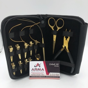 High Quality Professional Hair <b>Extension</b> Pliers Kit Plasma Gold Black Coating <b>Micro</b> Link Surgical Grade Stainless Steel for - Product Image 4