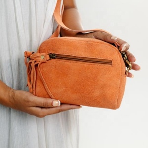 Haute qualité en cuir véritable 100% cuir suédé naturel à la main dames filles sac à bandoulière sac à main femmes sac - Product Image 3