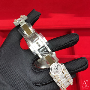 Reloj Mecánico Iced, Cronógrafo, Acero Inoxidable, Analógico, Tono Dorado, Bisel de Cristal, Brazalete, Joyería de Vestir - Product Image 5