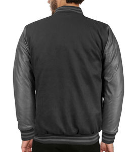Applique Embroidery with Quilted Lining Casual Style Wholesale Custom Logo Varsity <b>Jacket</b> for Men Wool <b>Leather</b> Sleeves - Product Image 5