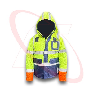 Veste de sécurité haute visibilité la plus vendue 100% polyester vert bleu bombardier vêtements de sécurité style chemise et pantalon - Product Image 1