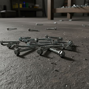 Vis autoperceuse à tête hexagonale PDC / Vis autoperceuse à tête hexagonale externe galvanisée, acier au carbone classe 4.8 6.8, filetage grossier en pouces - Product Image 1