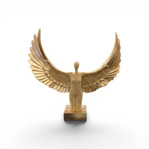 Sculpture abstraite de femme ailée, statue d'ange moderne en polyrésine, figurine décorative pour la maison, décoration de table - Product Image 1
