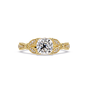 Luxury Classic 18K Yellow Gold Cushion Lab Grown Diamond 1.00 Carat IGI Certified Solitaire Engagement Wedding <b>Ring</b> for Women - Product Image 2