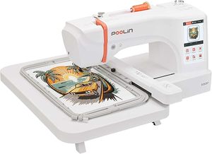 Pour machine à broder EOC07, grande surface de broderie de 15 x 7,9 pouces avec 4 cerceaux, fabriquée en Inde - Product Image 2