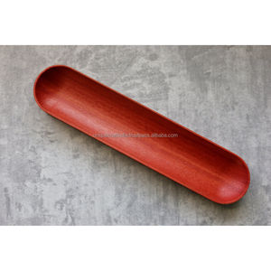 Plateau porte-stylo en bois rustique organisateur de papeterie fait main pour bureau et table d'étude - Product Image 2