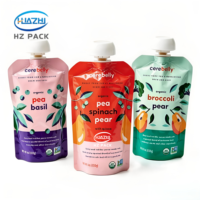 Emballage flexible personnalisé de qualité alimentaire, sachet Doypack résistant à l'humidité avec bec verseur pour jus, boissons, purée de fruits