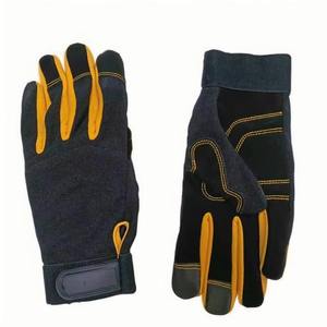 Guantes de Seguridad Multiusos de Cuero, Antideslizantes y Antivibraciones, Compatibles con Pantallas Táctiles, para Construcción y Mecánica - Product Image 3