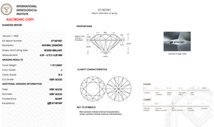 Anillo de Compromiso con Diamante Natural Brillante de 1.19CT, Corte Muy Bueno, Pulido, Dureza 10/10, Certificado IGI, de D Gleam Jewels - Product Image 3