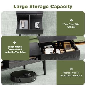 Sweetcrispy piccola scrivania da pranzo ascensore superiore per caffè tavolo di stoccaggio in legno con scomparto nascosto per la casa soggiorno o ufficio - Product Image 6